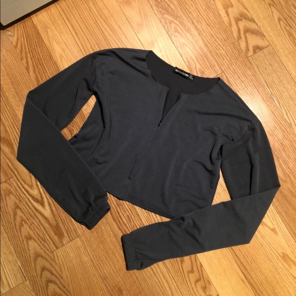 PLT Dusty Blue Crop Top (Size US 2)